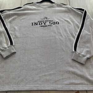 NWT Indy 500 Brickyard Tested Gray Sweatshirt Vtg St Clair Apparel Men’s Sz XL
